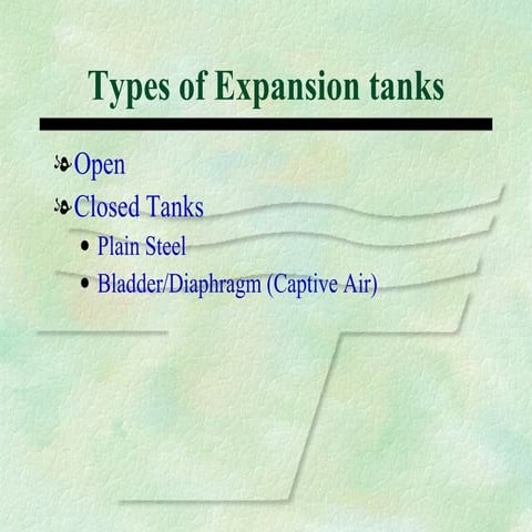 Types of Expansion Tanks