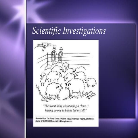 Types of experiments -NOS