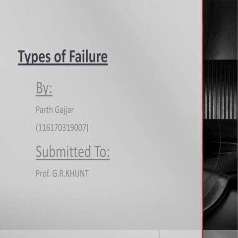 Types of failure