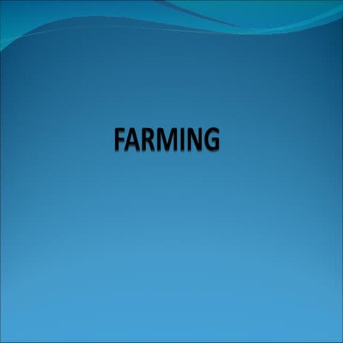Types of farming