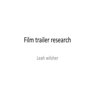 Types of film trailers