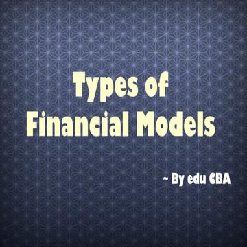 Types of Financial Model - Financial Modeling by EduCBA