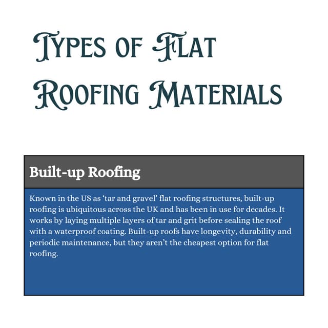 Types of Flat Roofing Materials Stanleys Roofing & Building Luton PDF