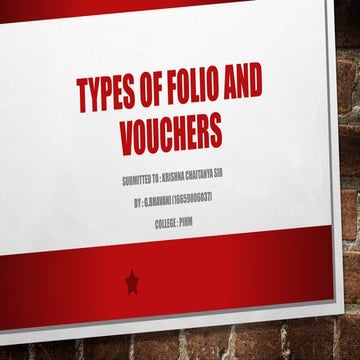 Types of folio & voucher