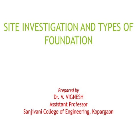 Types of Foundation and Site Investigation.pdf