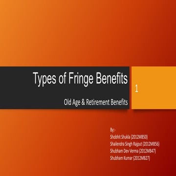 Types of fringe benefits