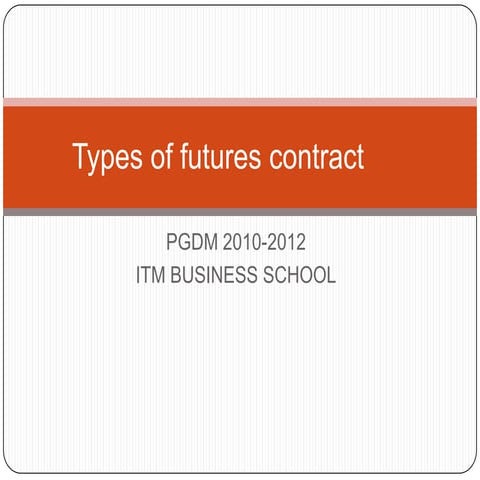 Types of futures contract