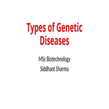 Classification of genetic disease | PPTX