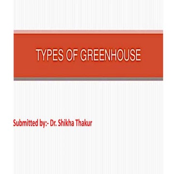 Types of greenhouse