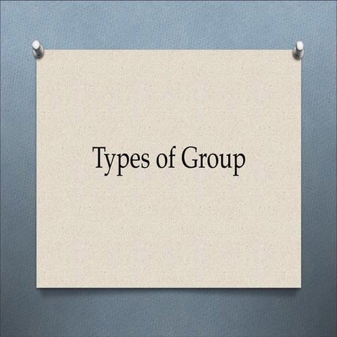 Types of groups 