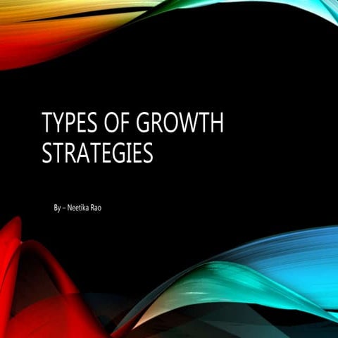 Types of growth strategies