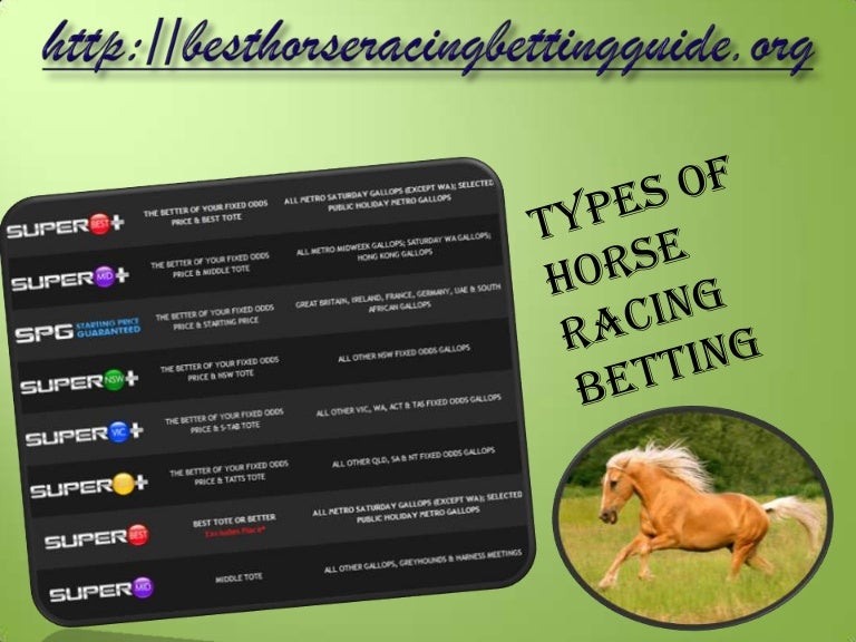 Types of horse racing betting