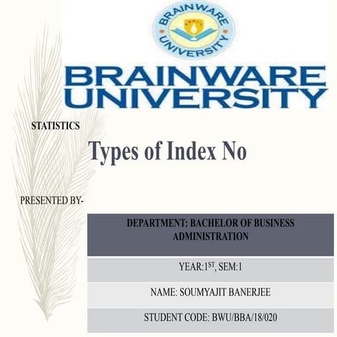 power point presentation on Types of index no