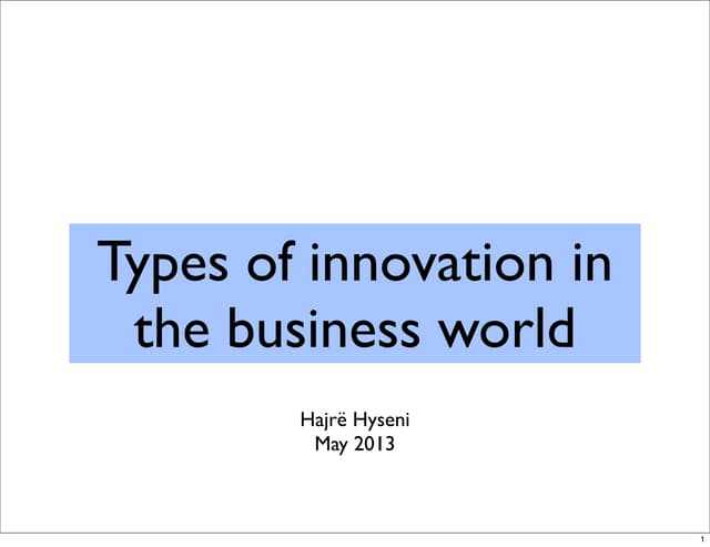 The Business of Innovation 
