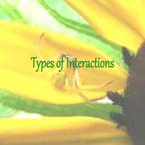 Types of interactions