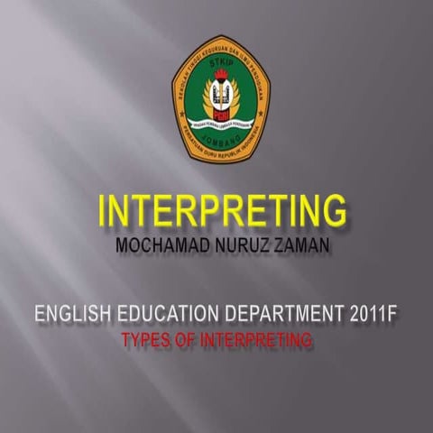Types of interpreting