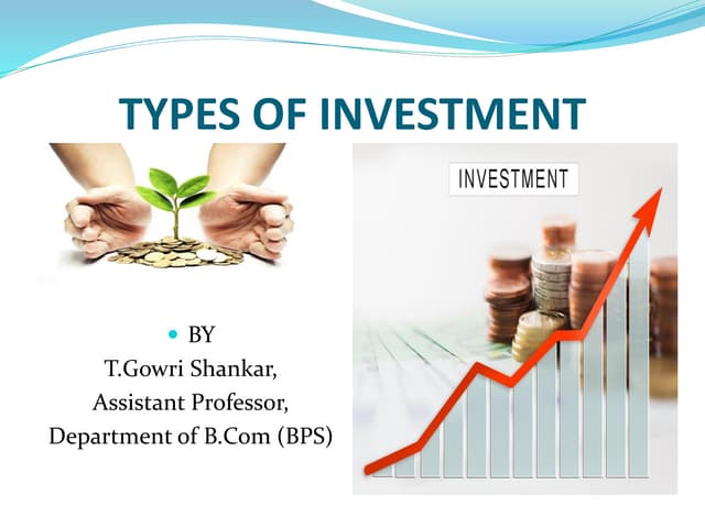 Types of investment