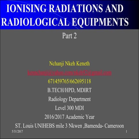 TYPES OF IONISING RADIATIONS
