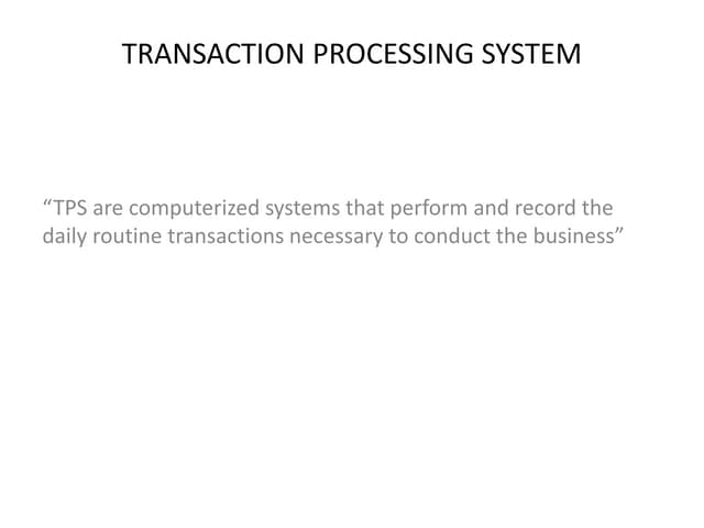 Types of Information System