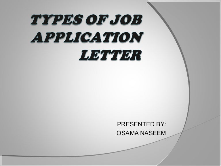 How to write an application letter ppt