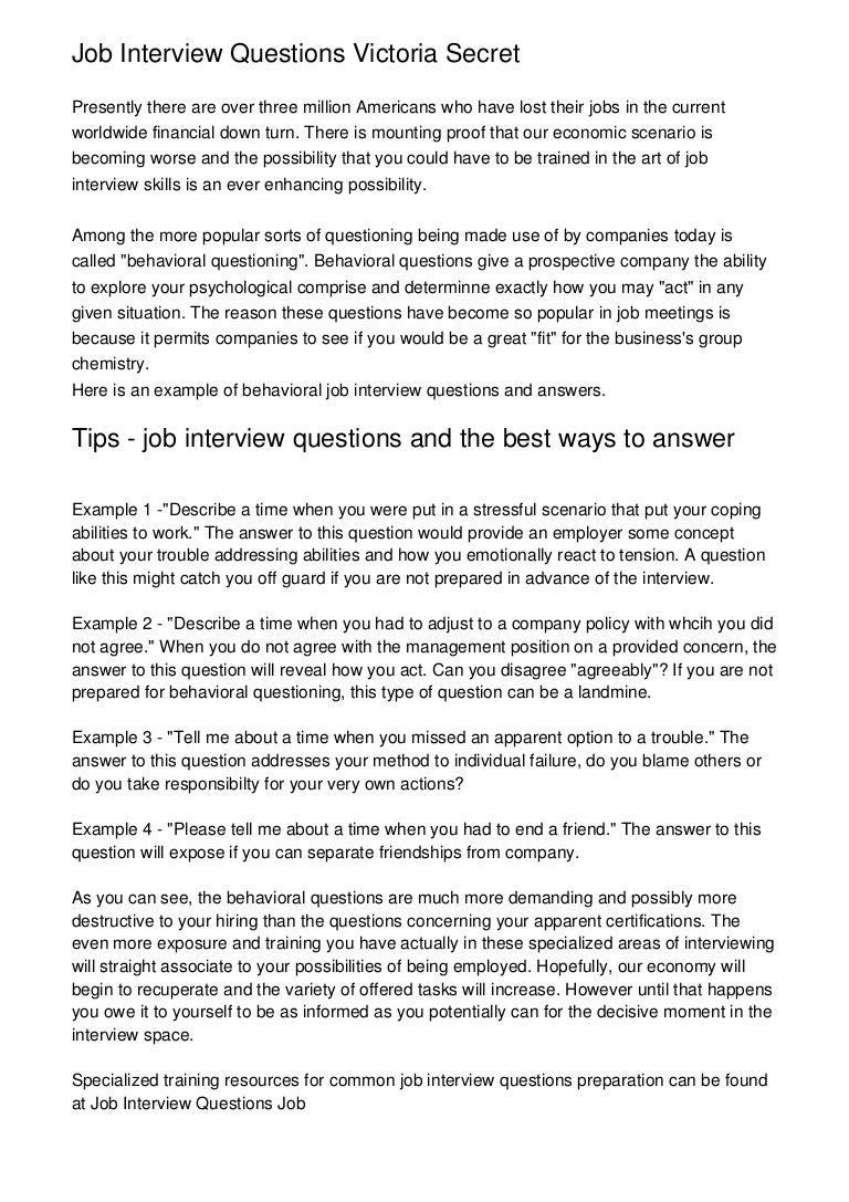 interview scenario