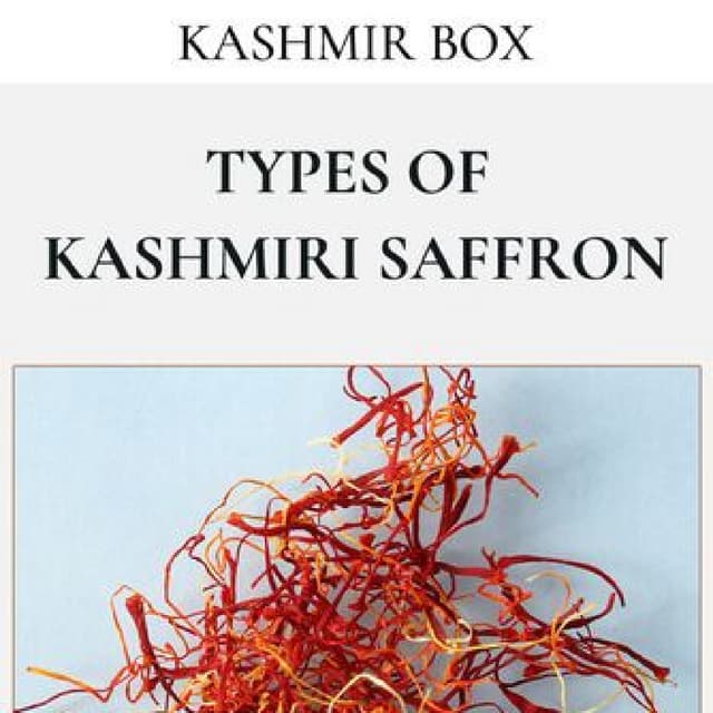 Types of kashmiri saffron | PDF