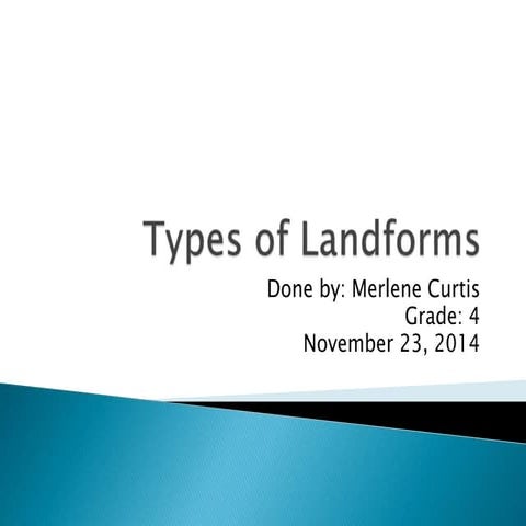 Types of landforms (1)