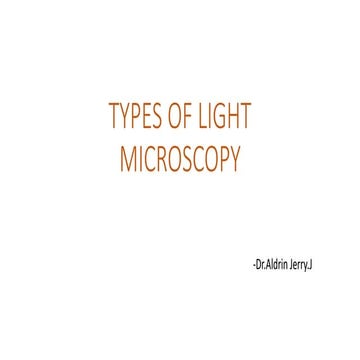 Types of light microscopy 