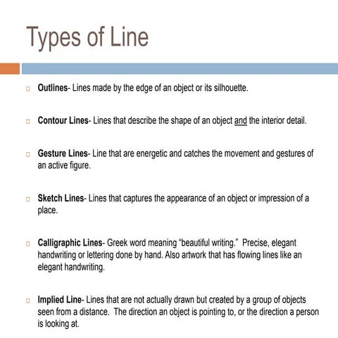 Types of line