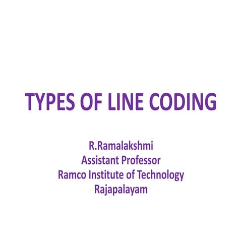 Types of line coding | PDF