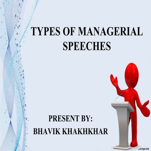 Types of managerial speeches