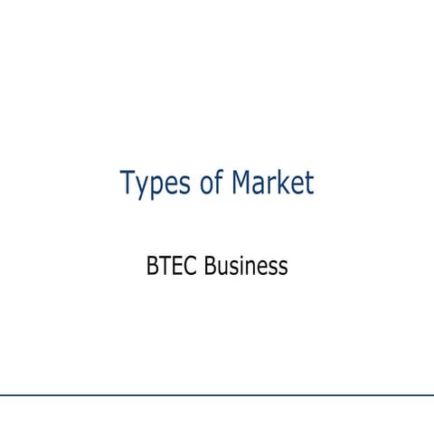 Types Of Market