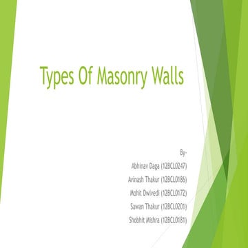Types of masonry walls