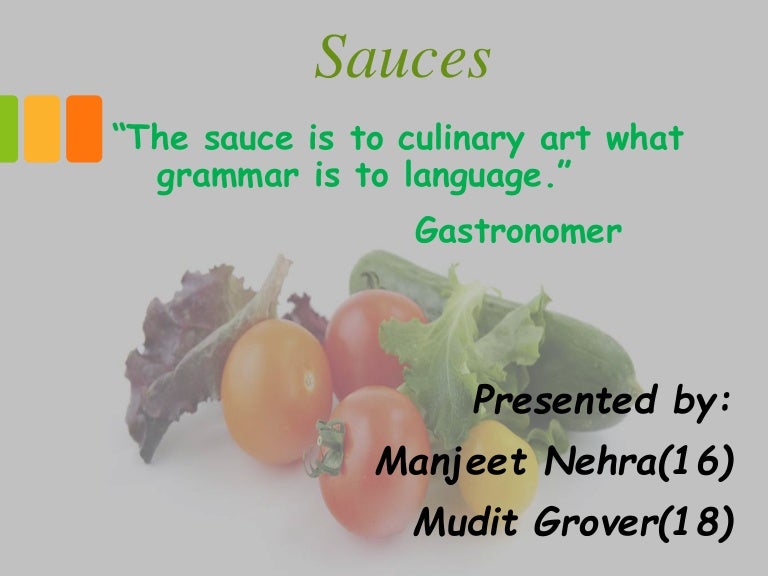 Types of mother sauces