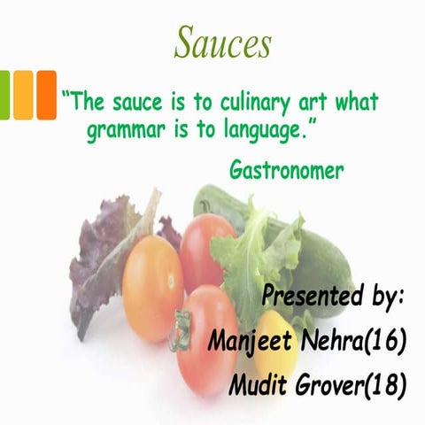Types of mother sauces
