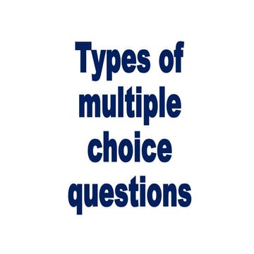 Types of multiple choice exams