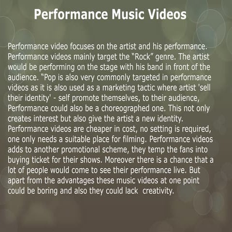 Types of music videos