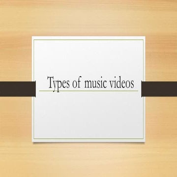 Types of music videos