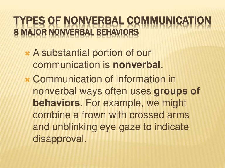 Types of nonverbal communication