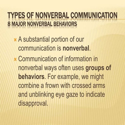 Types of nonverbal communication