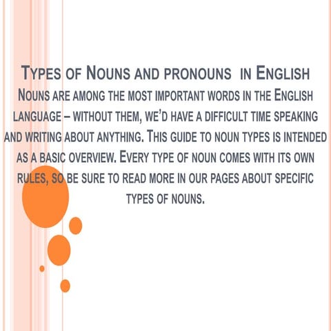 Types of nouns and pronouns in english