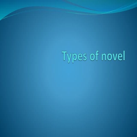 Types of novel