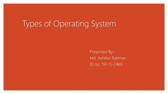 Operating System | PPT