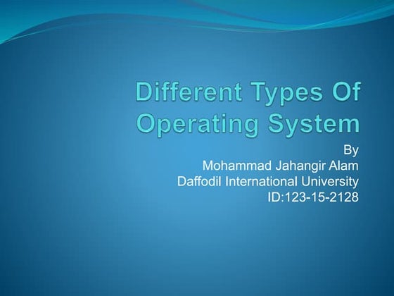 Types of operating system | PPT