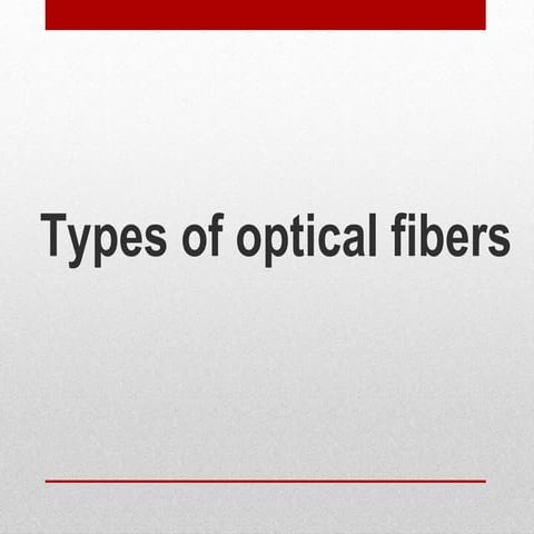 Types of optical fiber