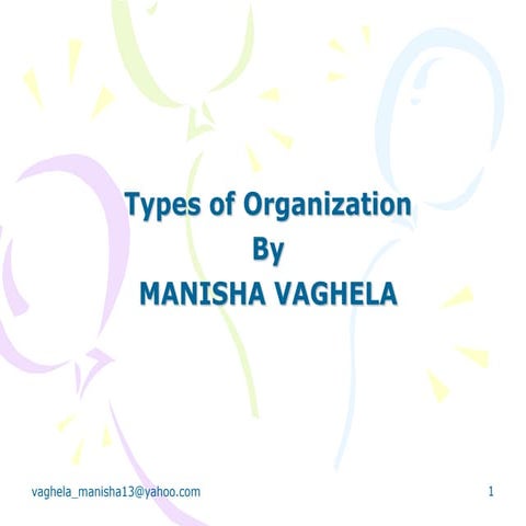 Types of organisations