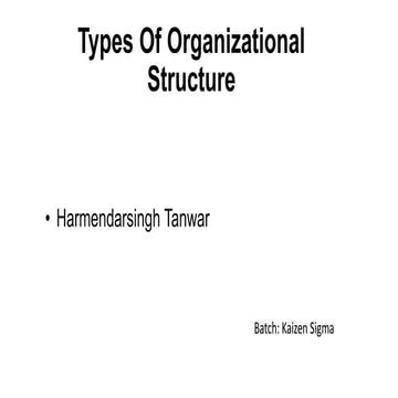 Types of organizational structure