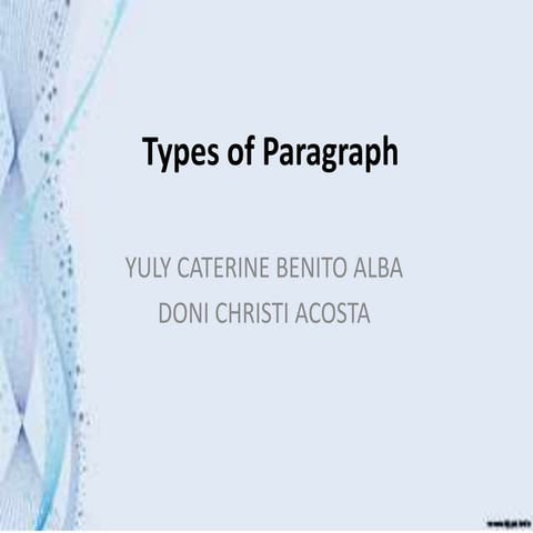 Types of paragraph