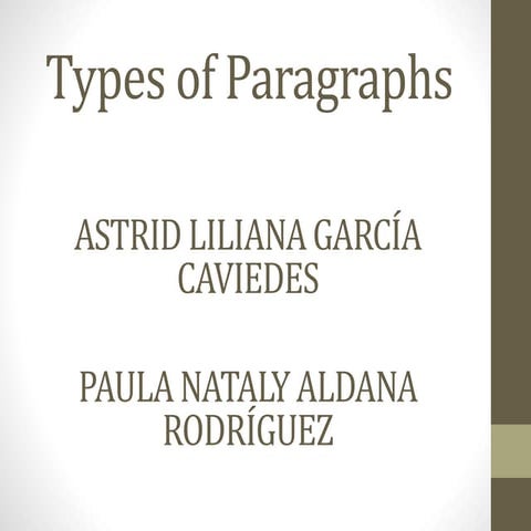 Types of paragraphs