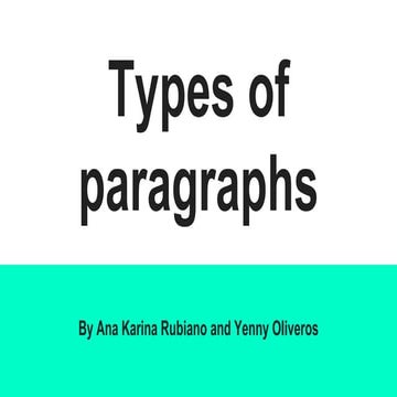Types of paragraphs